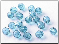 Swarovski 5000 Crystal Beads, 4 mm. Rounds Indicolite Teal
