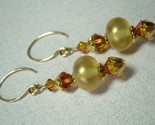 Shimmering Golden Topaz Dangle Earrings