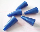 Vintage Moonglow Lucite Pearlized Cones - Royal Blue