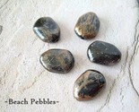 Beach Pebbles Vintage Lucite Beads in Bronze and Black 5