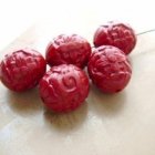 Mayan Ruins Rich Red Vintage Lucite Beads 5