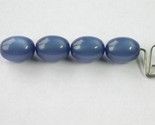 Vintage Moonglow Lucite Beads Ovals in Navy Blue 10